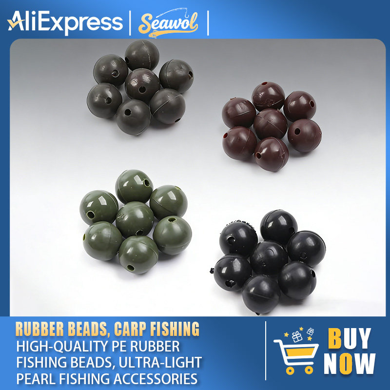 Freshwater Fishing Kit - 120pcs Fishing Rubber Beads Kit for