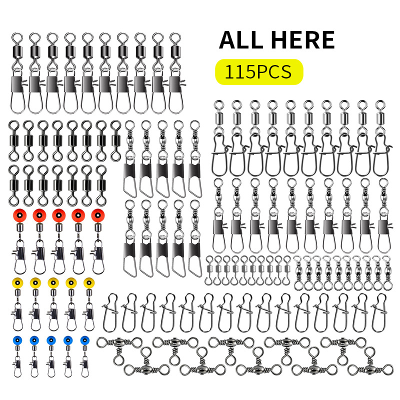 115pcs Fishing Swivel Connecto - огляд і ціна Freshwater Fishing Kit