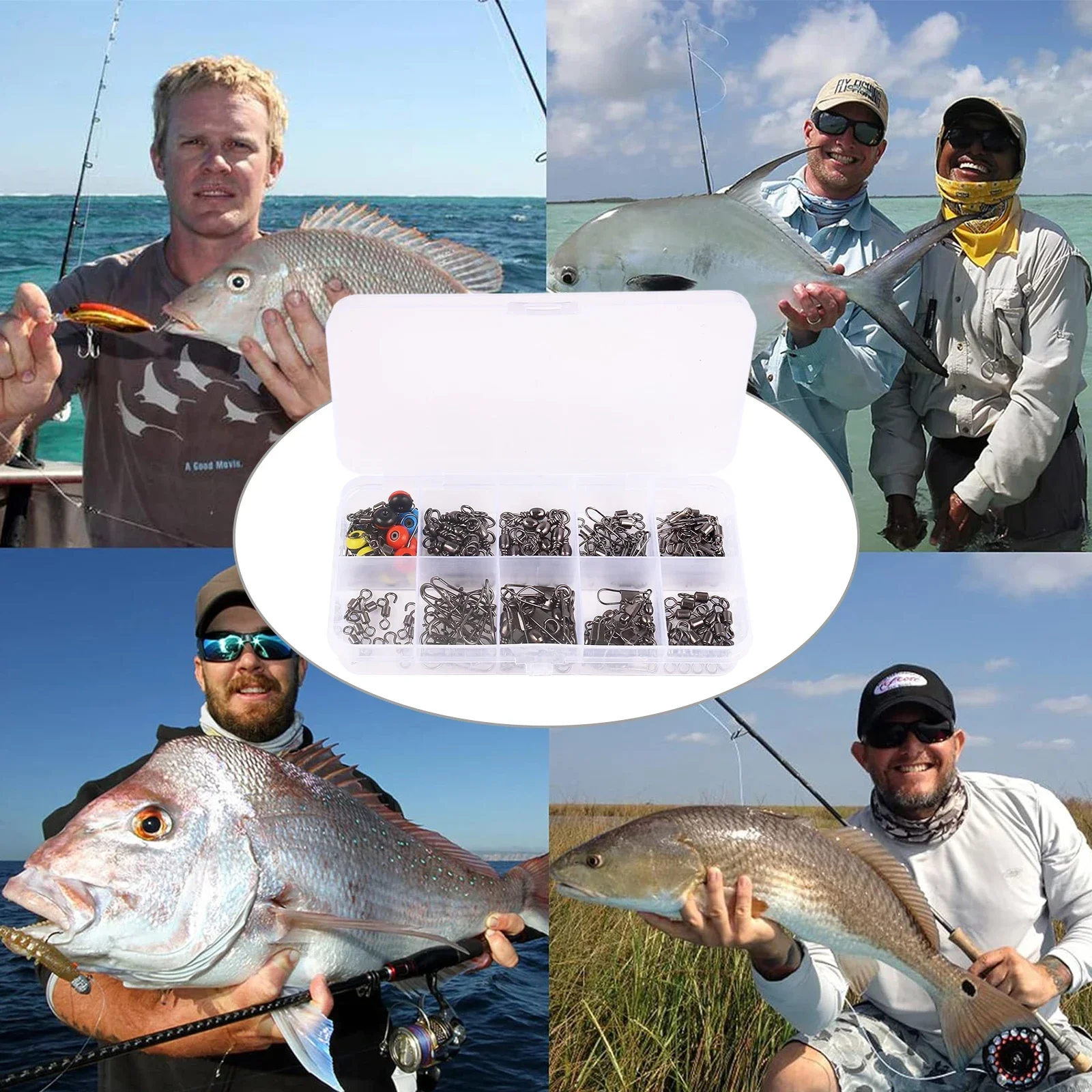 115pcs Fishing Swivel Connecto - огляд і ціна Freshwater Fishing Kit