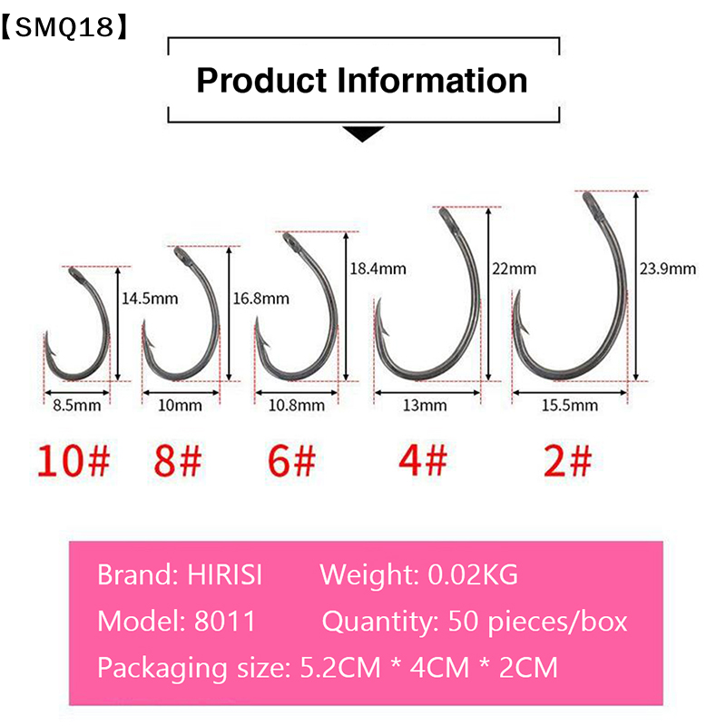 Hirisi 50pcs Boxed  Hooks Barb - огляд і ціна Freshwater Fishing Kit