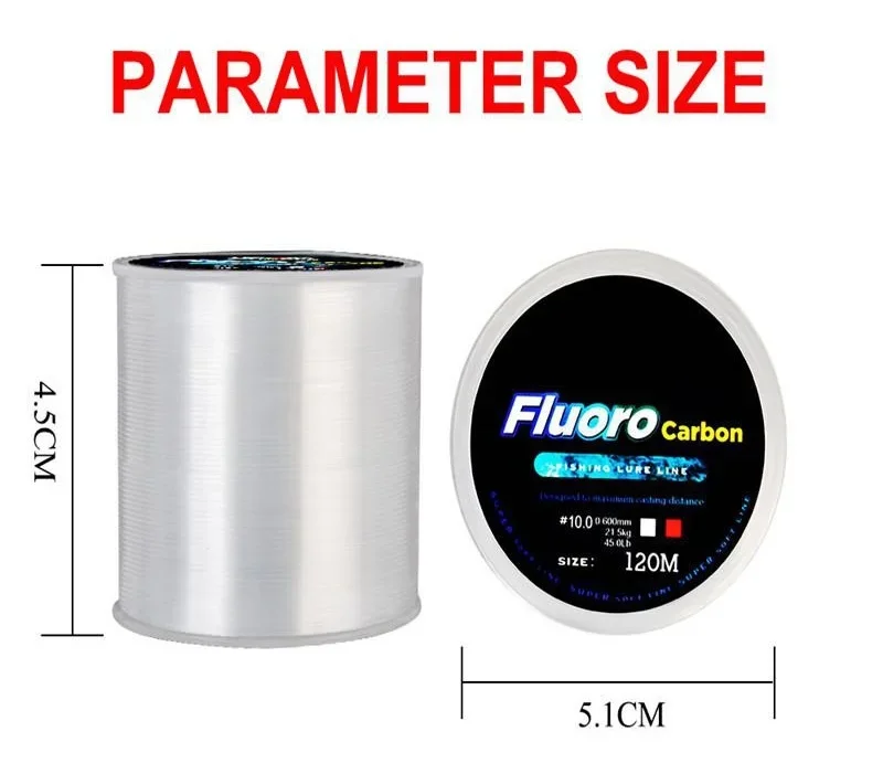 Fishing Line 120M 0.20mm-0.60m - огляд і ціна Fluorocarbon Line